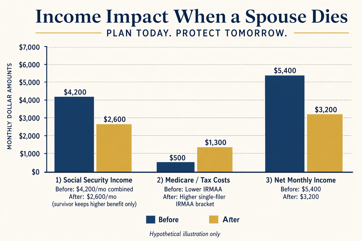 Chart showing the retirement income gap for women versus men across different income percentiles, highlighting the gender retirement gap.