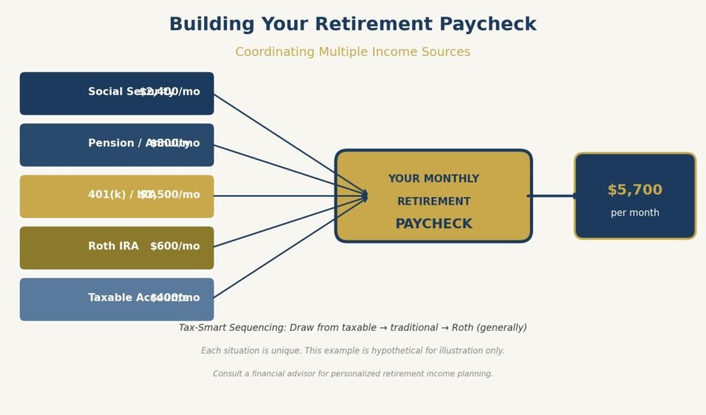 Retirement Paycheck Strategy: Building Income from Multiple Sources 1 post 348 retirement paycheck strategy featured
