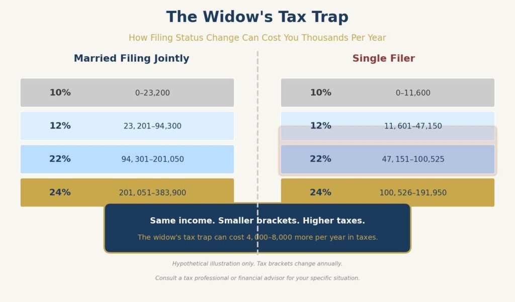 The Widow's Tax Trap in Retirement: How Filing Status Can Cost You Thousands 1 post 349 widows tax trap featured