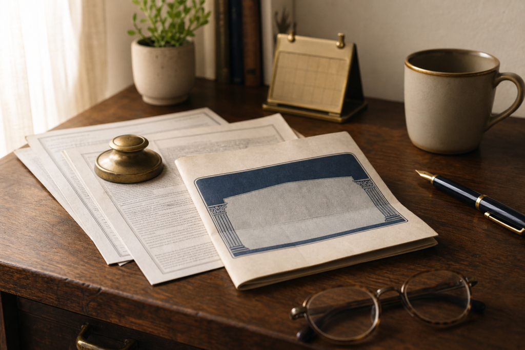 Does Working Longer Actually Raise Your Social Security? 1 A folded Social Security statement, older documents, a brass paperweight, a desk calendar, reading glasses and a fountain pen on a wooden desk in warm morning light.