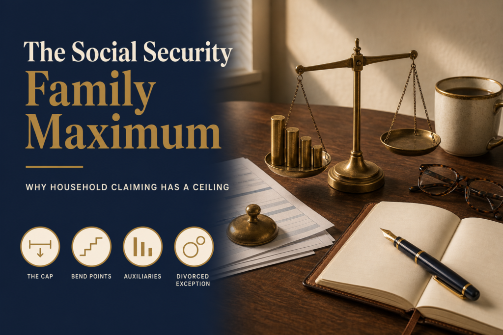 The Social Security Family Maximum — When Household Claiming Hits the Cap 1 Editorial title-card image: The Social Security Family Maximum — Why Household Claiming Has a Ceiling